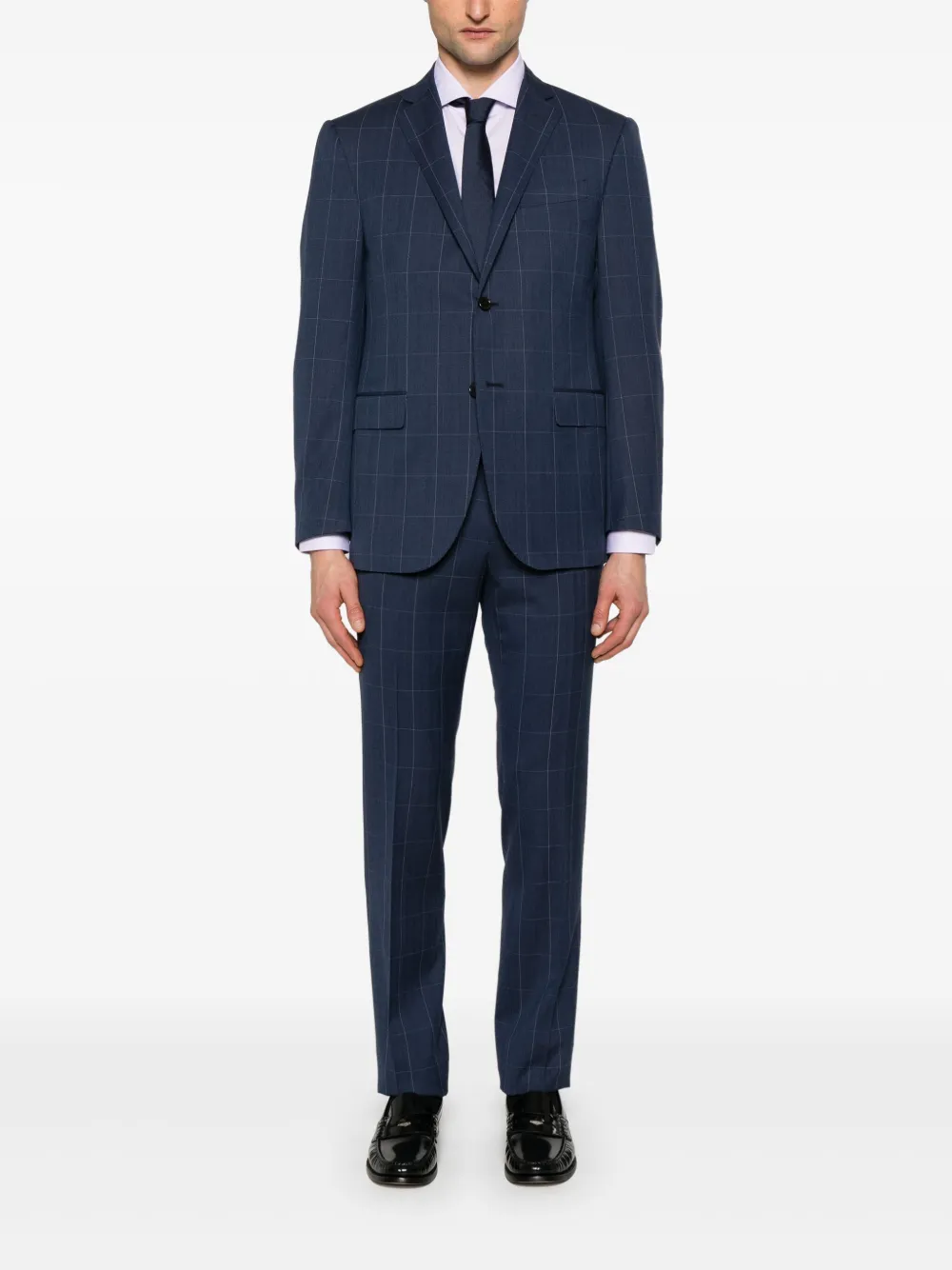 Corneliani Pak met patroon - Blauw