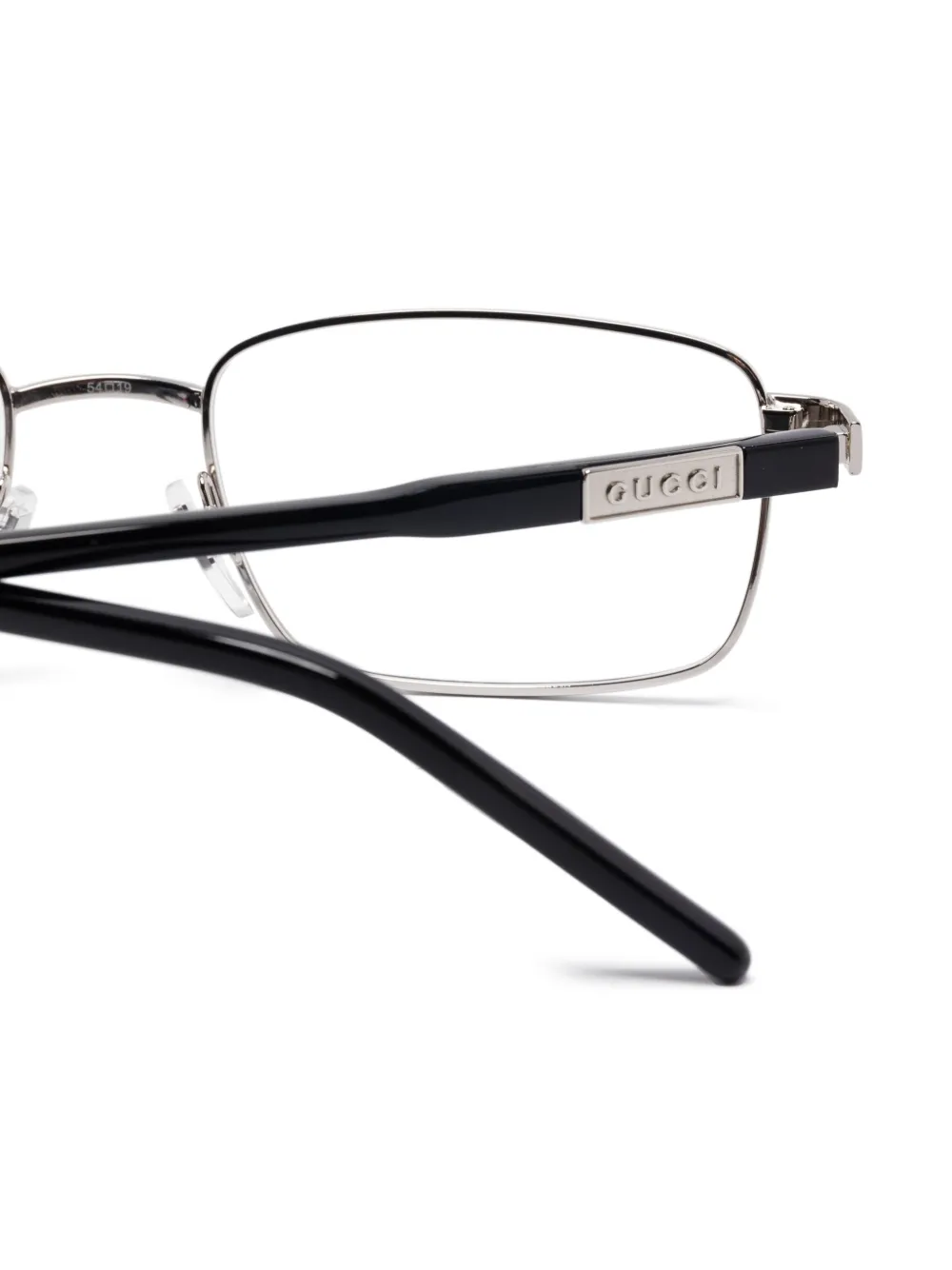 Gucci Eyewear Bril met rechthoekig montuur Zilver