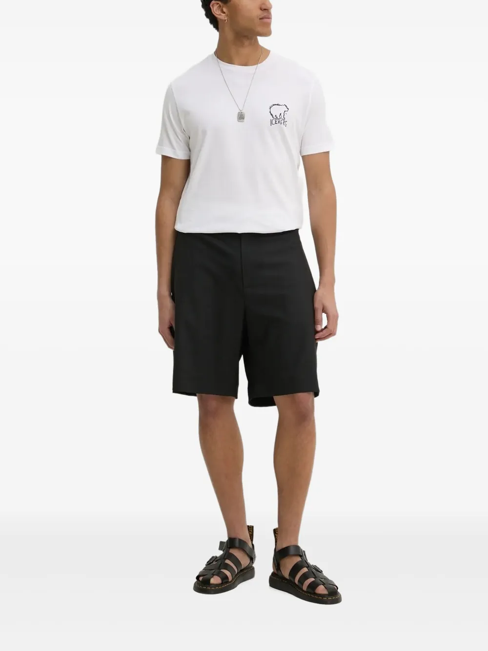 Iceberg T-shirt met beerprint Wit