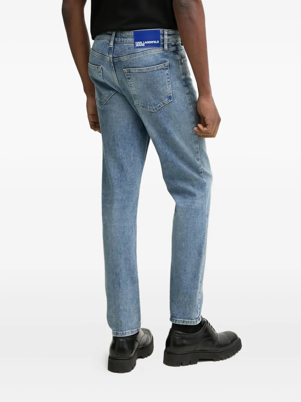 Karl Lagerfeld Jeans logo-patch jeans - Blauw
