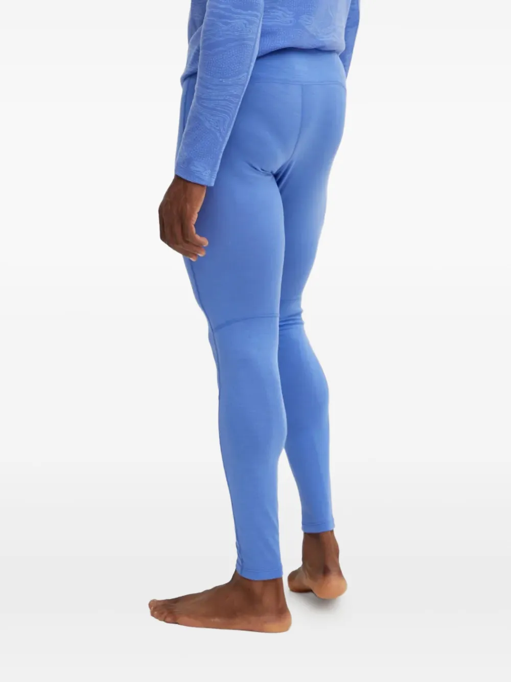 icebreaker Performance legging met vlakken Blauw