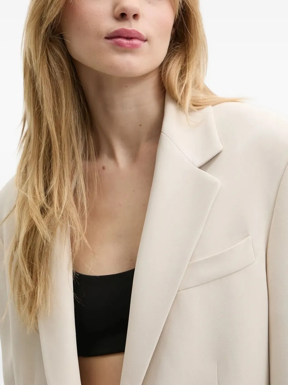 Iceberg Blazer met enkele rij knopen en gewatteerde schouders Beige