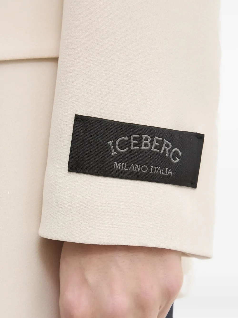 Iceberg Blazer met enkele rij knopen en gewatteerde schouders Beige