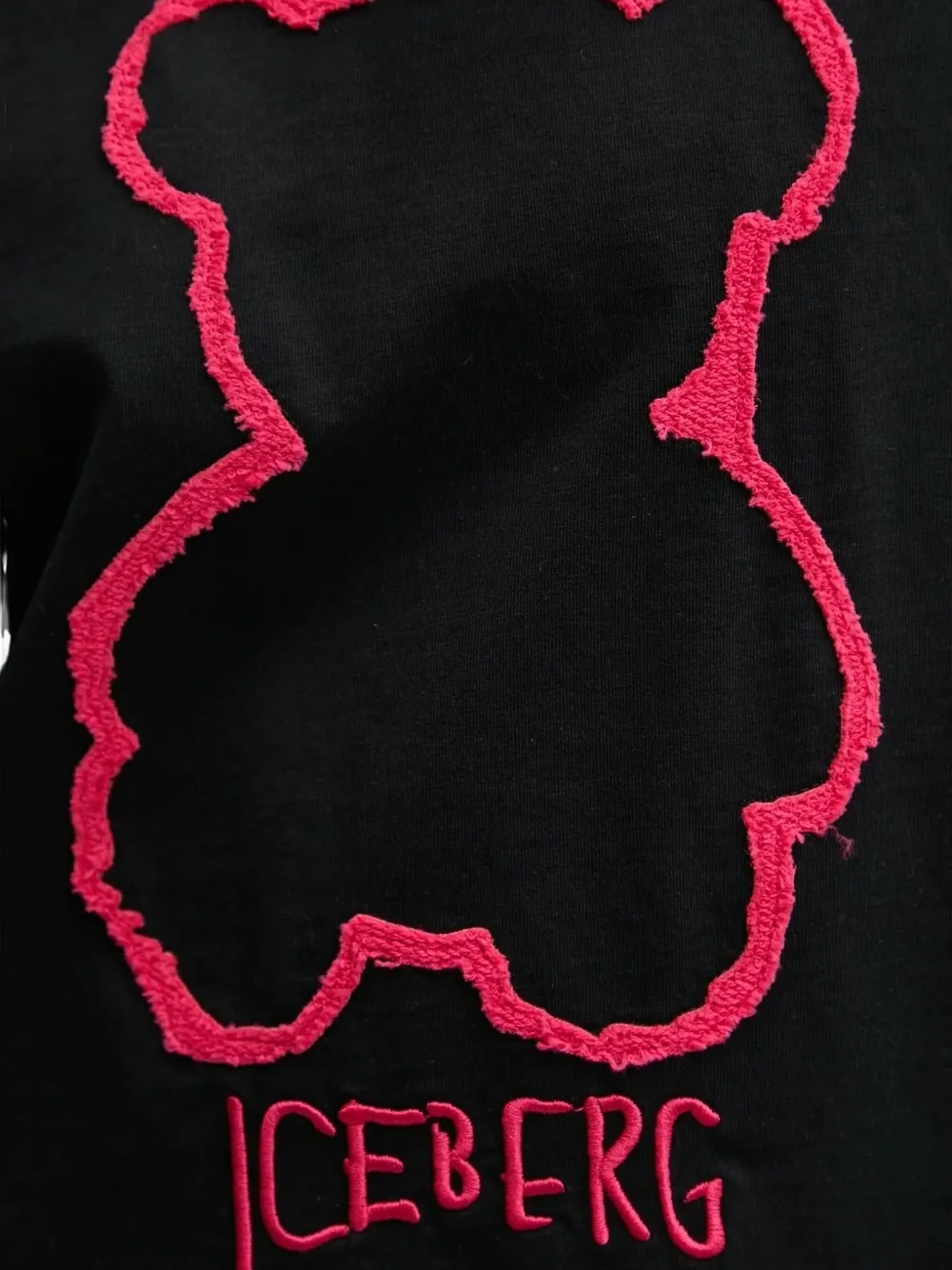 Iceberg teddy-print short-sleeve T-shirt Zwart