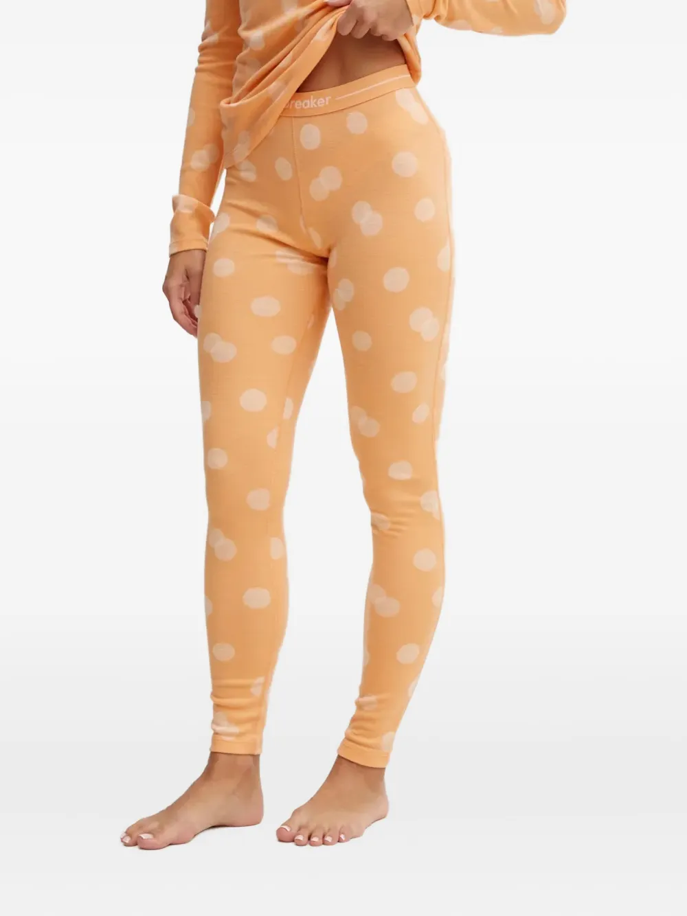 Icebreaker Polka-dot Leggings In Orange