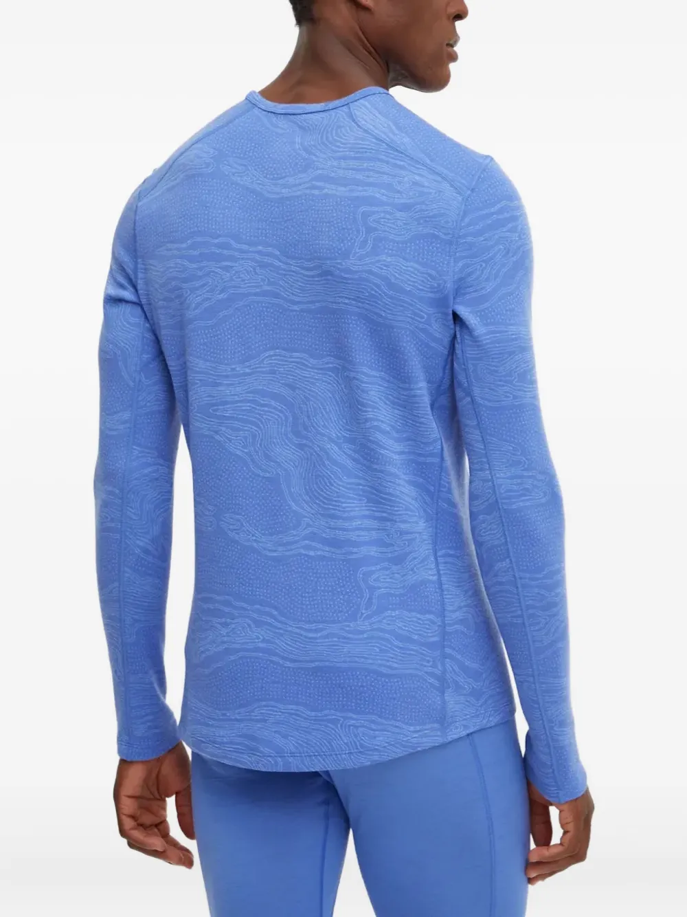 icebreaker Top met lange mouwen en patroon Blauw