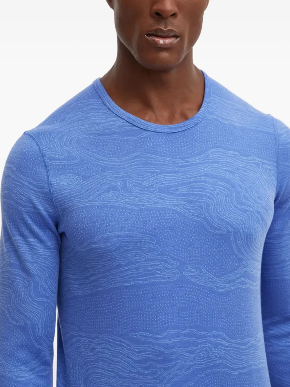 icebreaker Top met lange mouwen en patroon Blauw