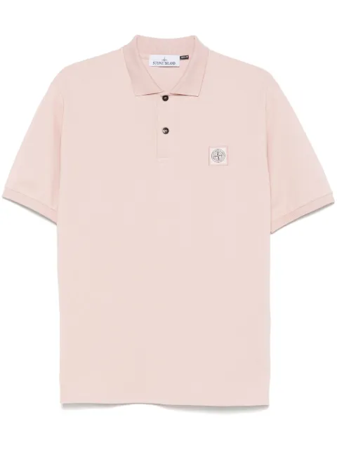 Stone Island playera tipo polo de piqué