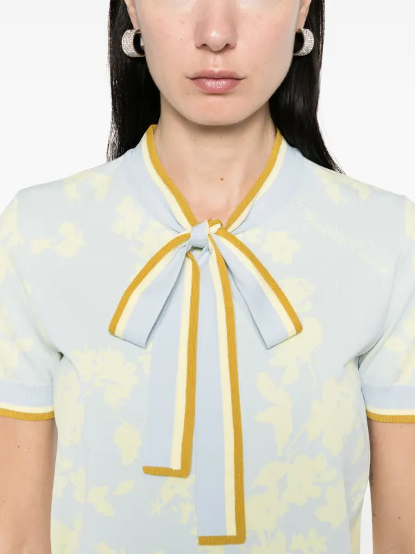 Elisabetta Franchi フローラル ジャカード トップス Floral jacquard top | Elisabetta Franchi
