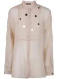 Seventy sequin-embellished shirt - Neutrals