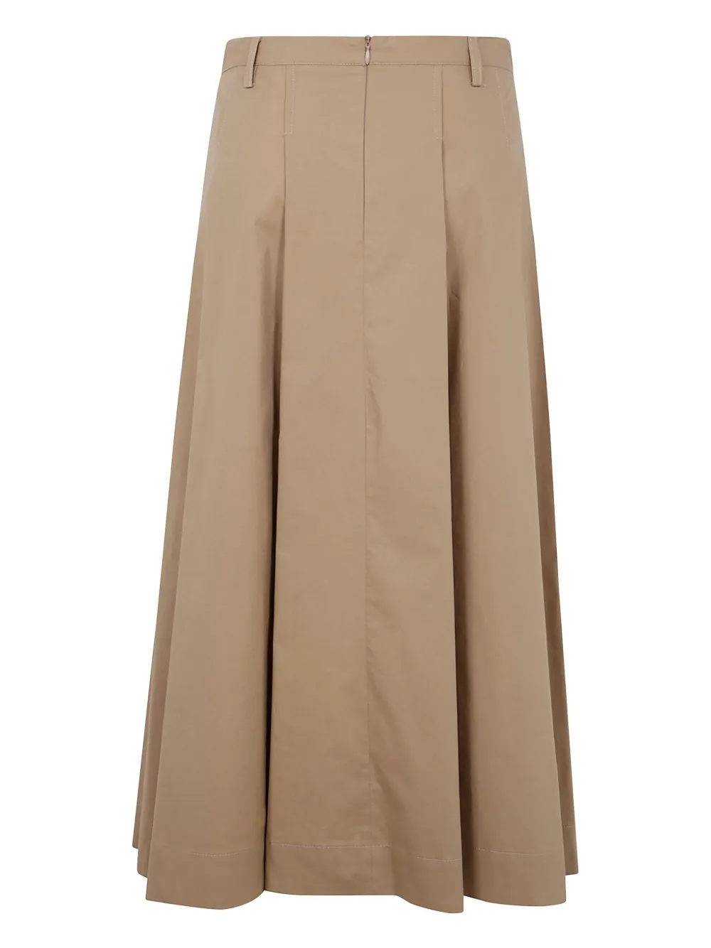 Seventy pleat-detail skirt - Beige