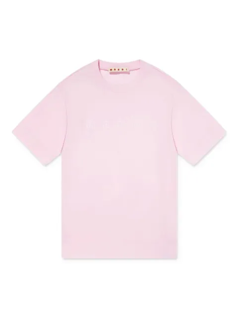 Marni Kids playera en algodón con logo estampado