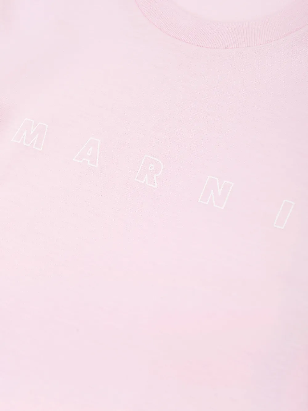 Marni Kids Katoenen T-shirt met logoprint Roze