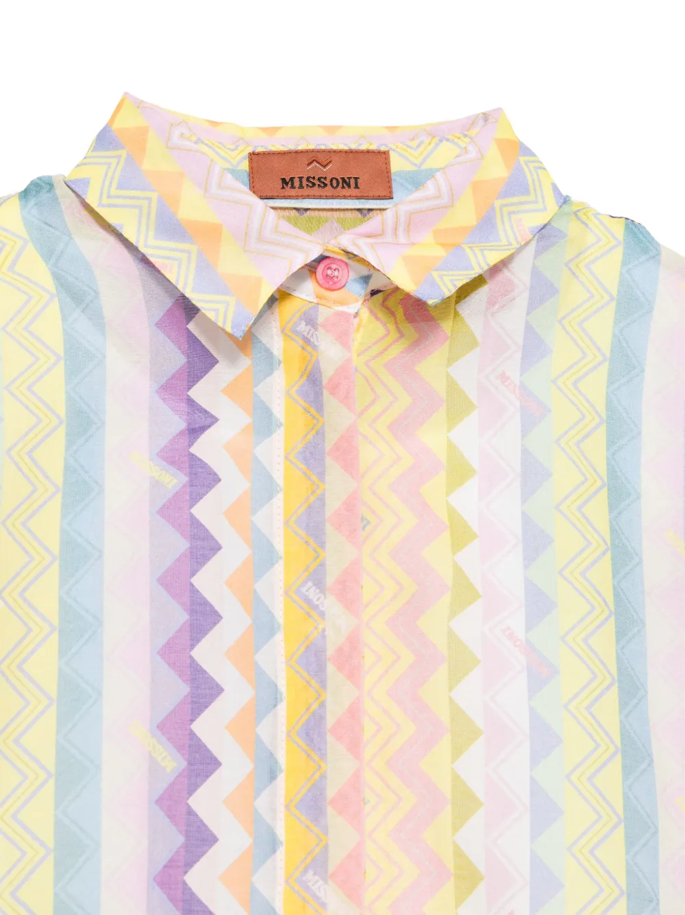 Missoni Kids Jurk met zigzag-patroon Geel