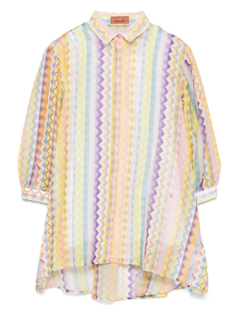 Missoni Kids vestido con motivo en zigzag