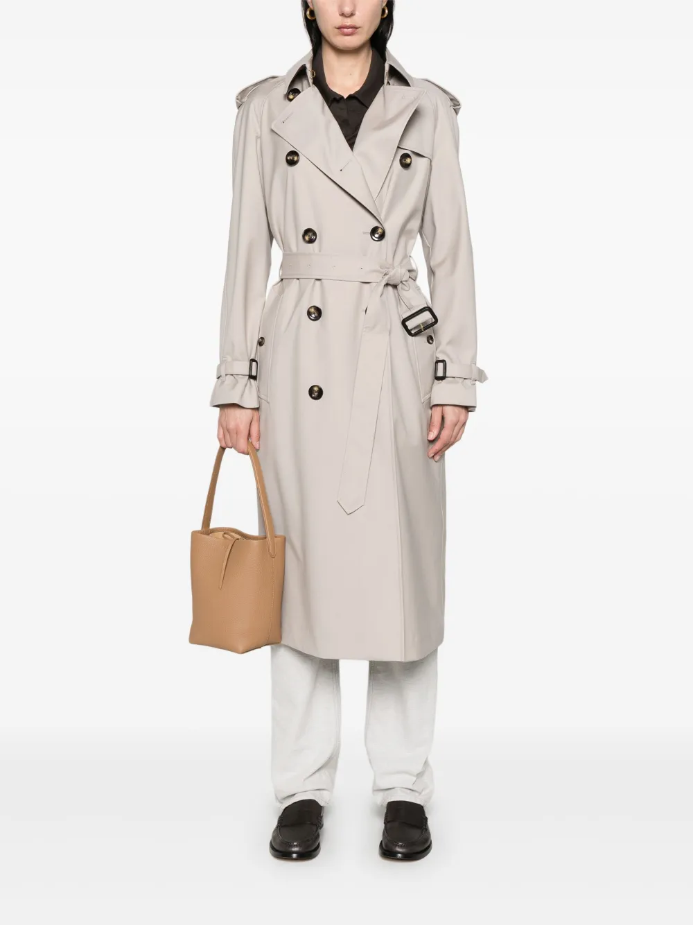 Montecore Scheerwollen trenchcoat - Beige