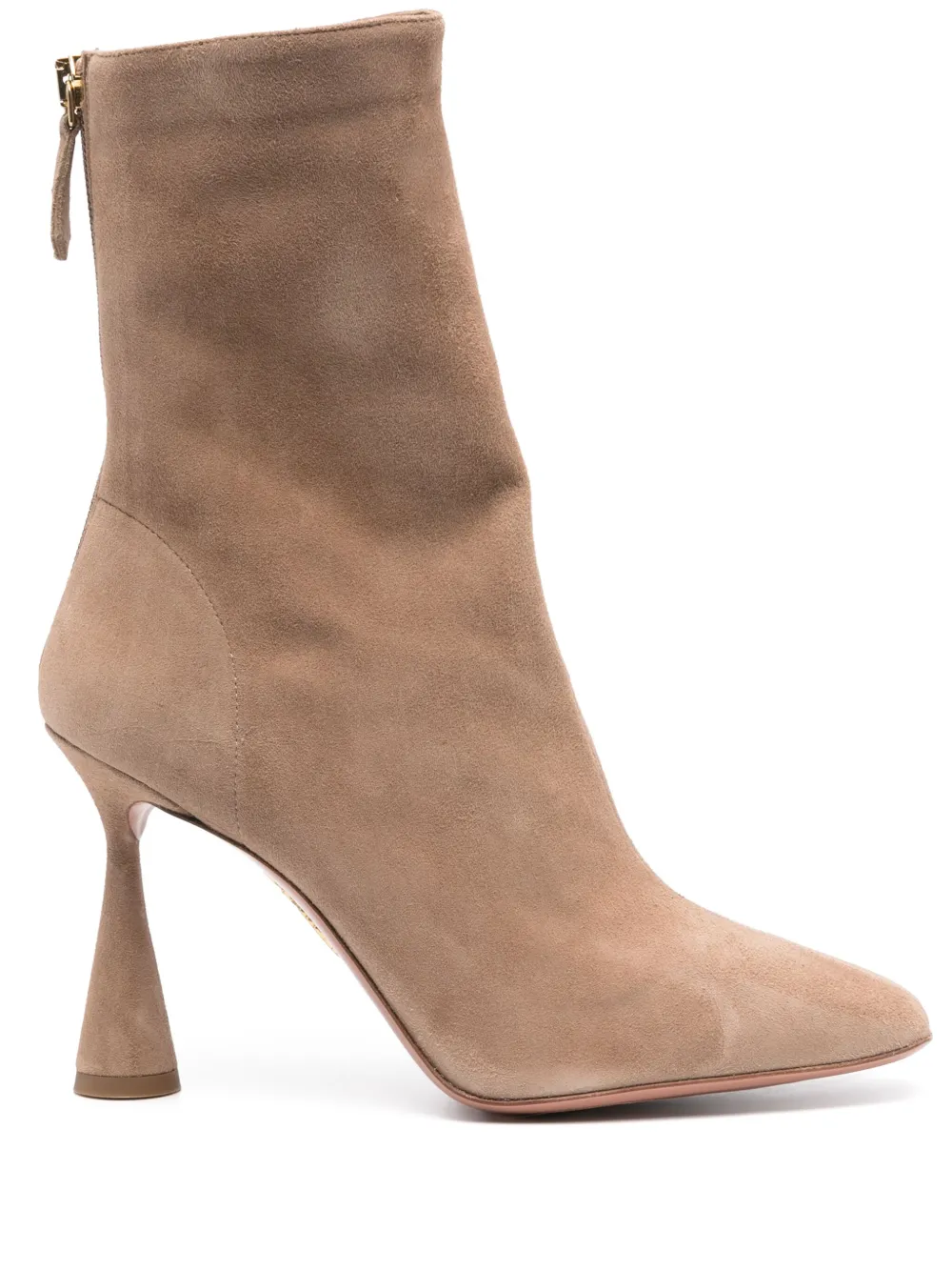 Aquazzura 10 mm Amore enkellaarzen Beige