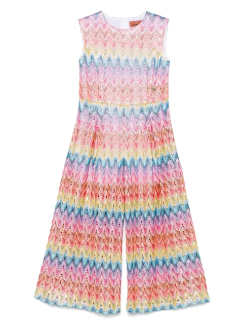 Missoni Kids jumpsuit con tejido en zigzag