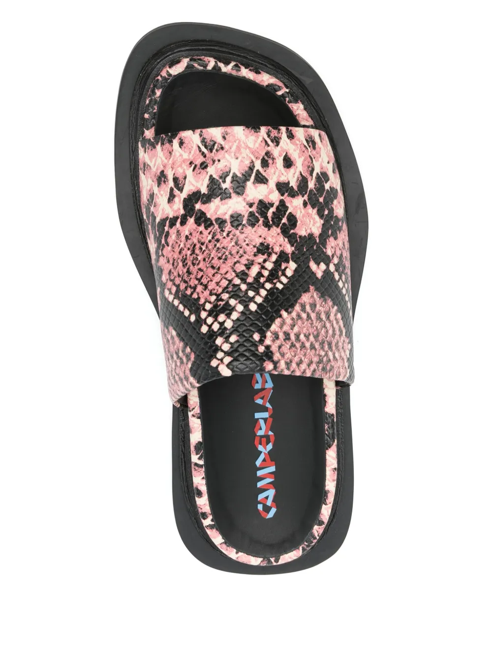 CamperLab snakeskin-effect slides Pink