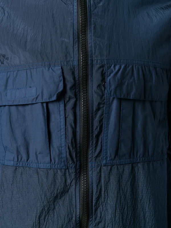 STONE  ミリタリージャケット ダークブルー Stone Island Micro Twill Field Jacket Navy Blue at CareOfCarl.com