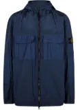 Stone Island ripstop ""Navy"" hooded jacket - Blue