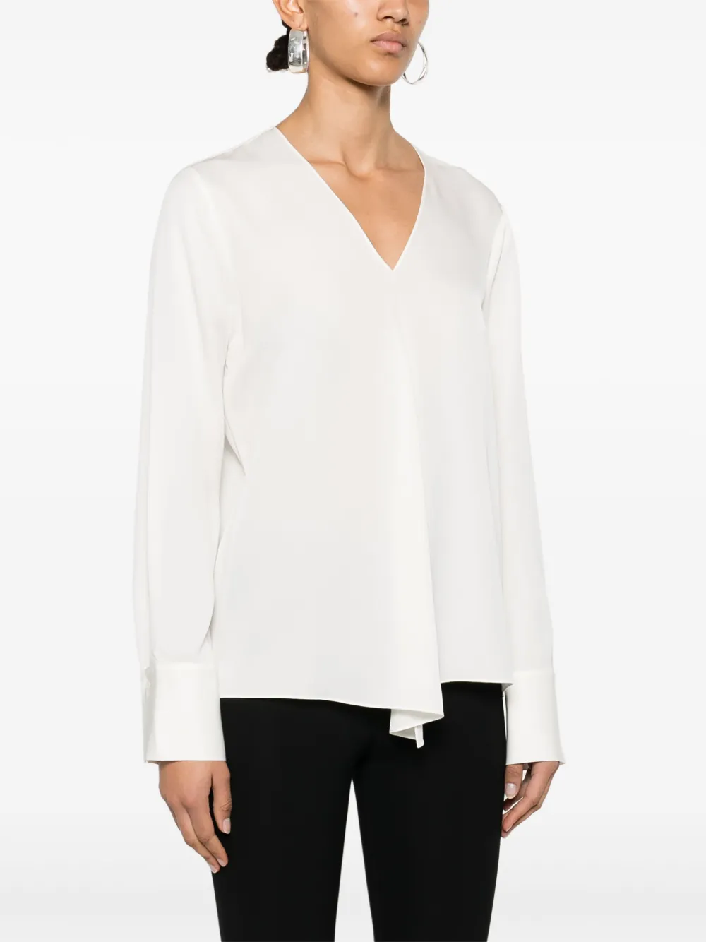Theory Zijden blouse Wit