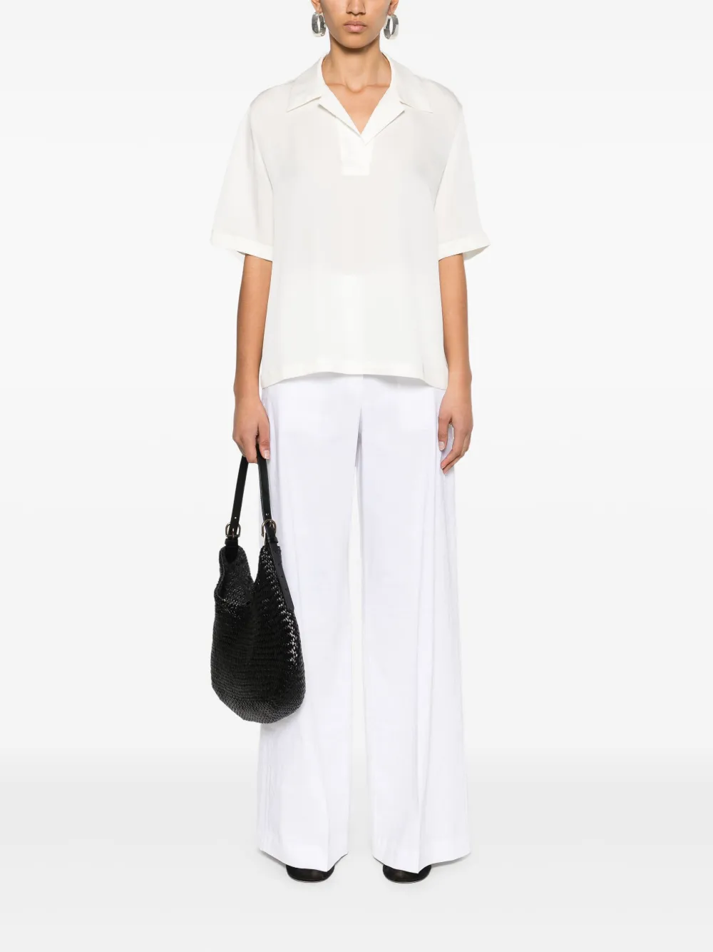 Theory Zijden blouse - Wit