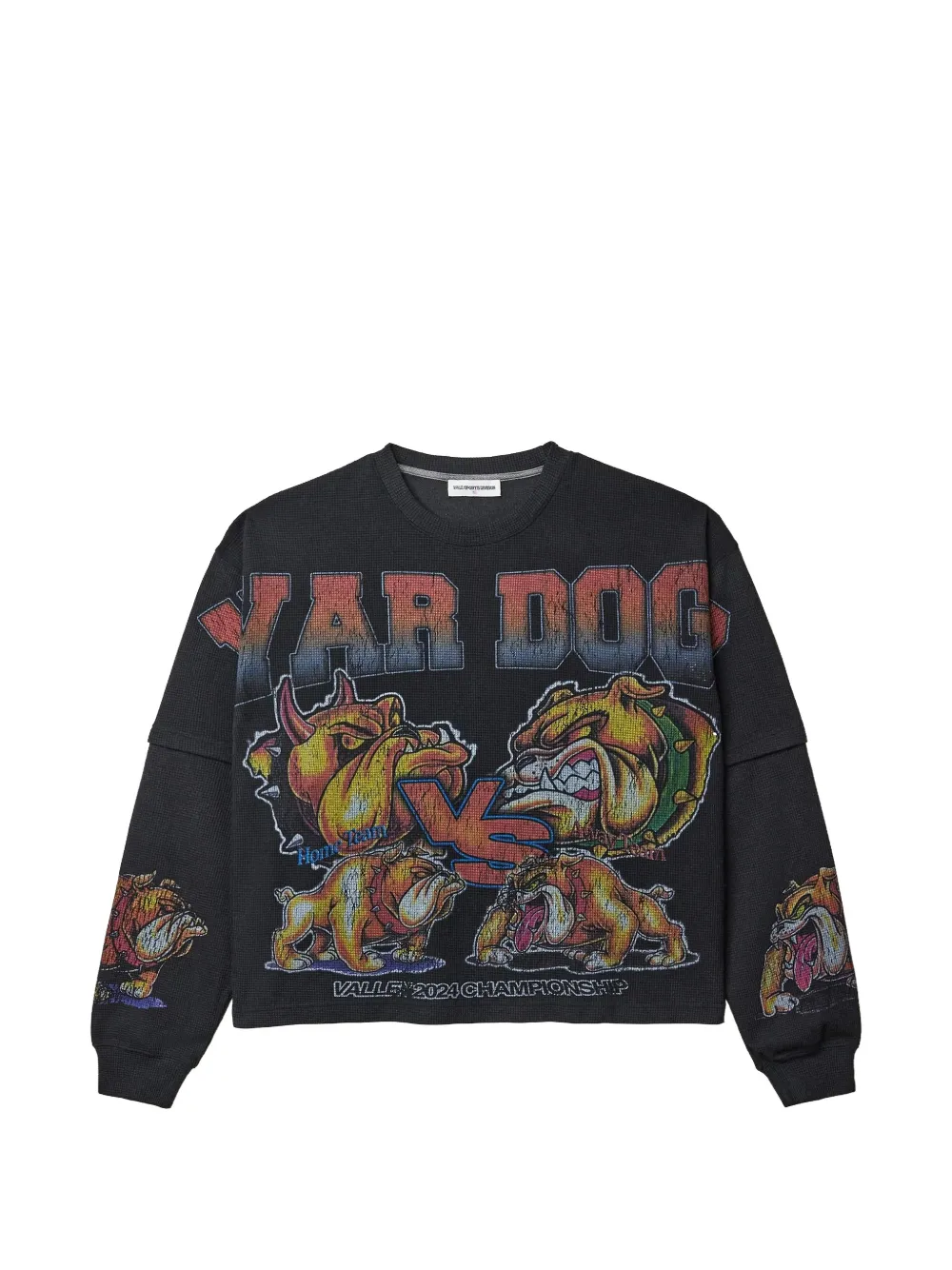 Vale War Dog Thermal graphic-print sweatshirt - Schwarz