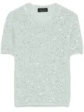 Roberto Collina sequined T-shirt - Green