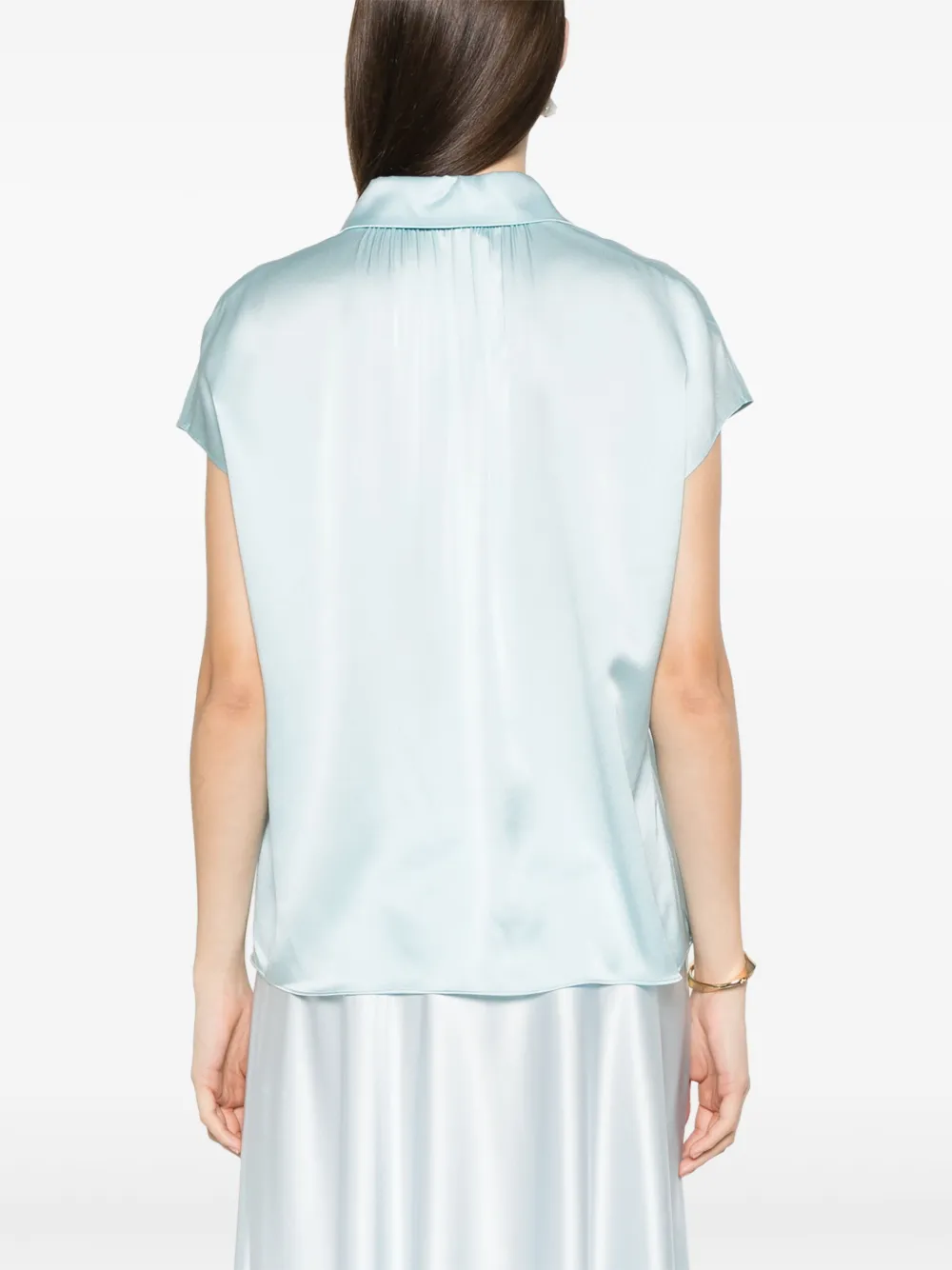 Vince Zijden blouse Blauw
