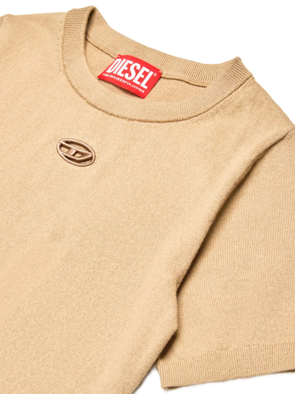 Diesel Kids Trui met geborduurd logo Beige