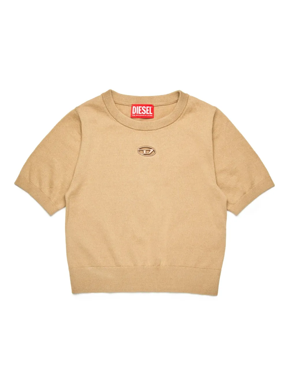 Diesel Kids Trui met geborduurd logo Beige