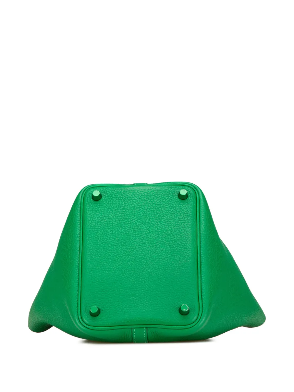 Pre-owned Hermes 2021 Clemence Picotin Lock 18 Handbag In Green