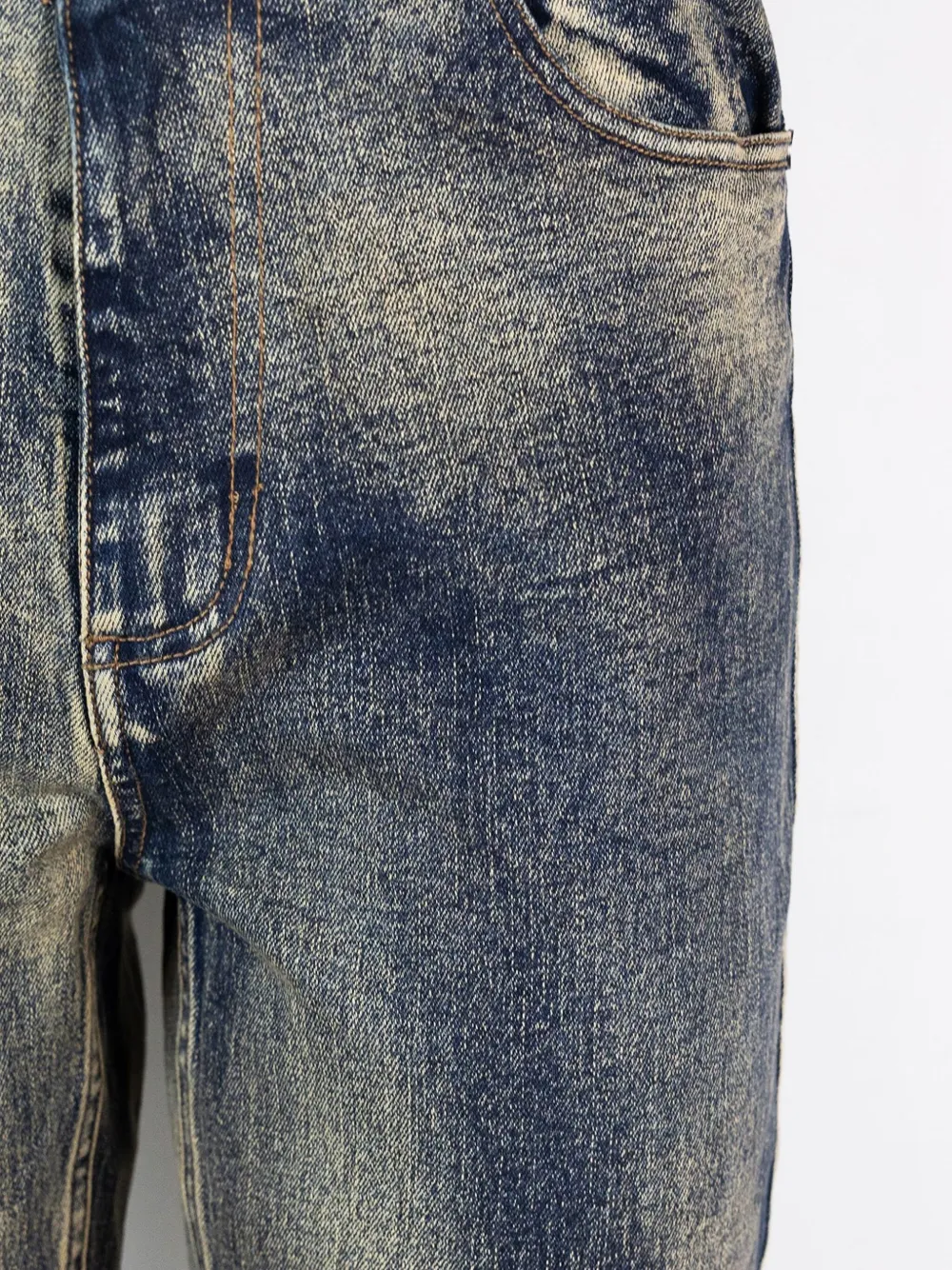 Daily Paper Flared jeans met wassing Blauw