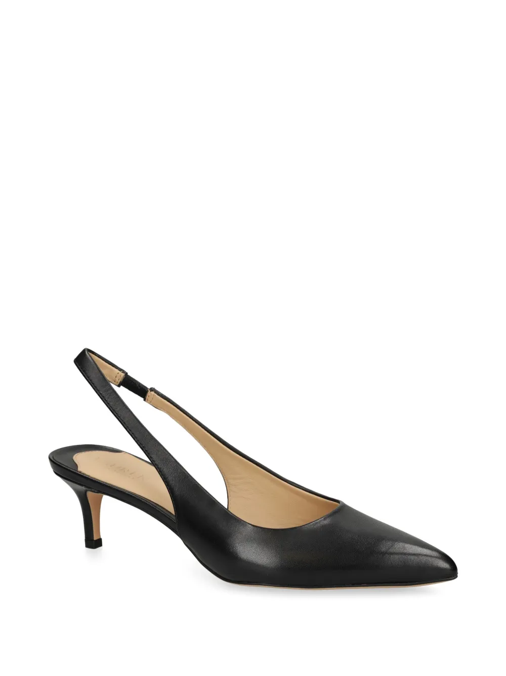 Lauren Ralph Lauren 50mm Leren slingback pumps Zwart