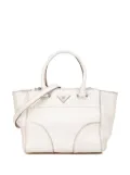 Prada Pre-Owned 2000-2024 Small City Calf Hand Stitched Galleria Double Zip satchel - White