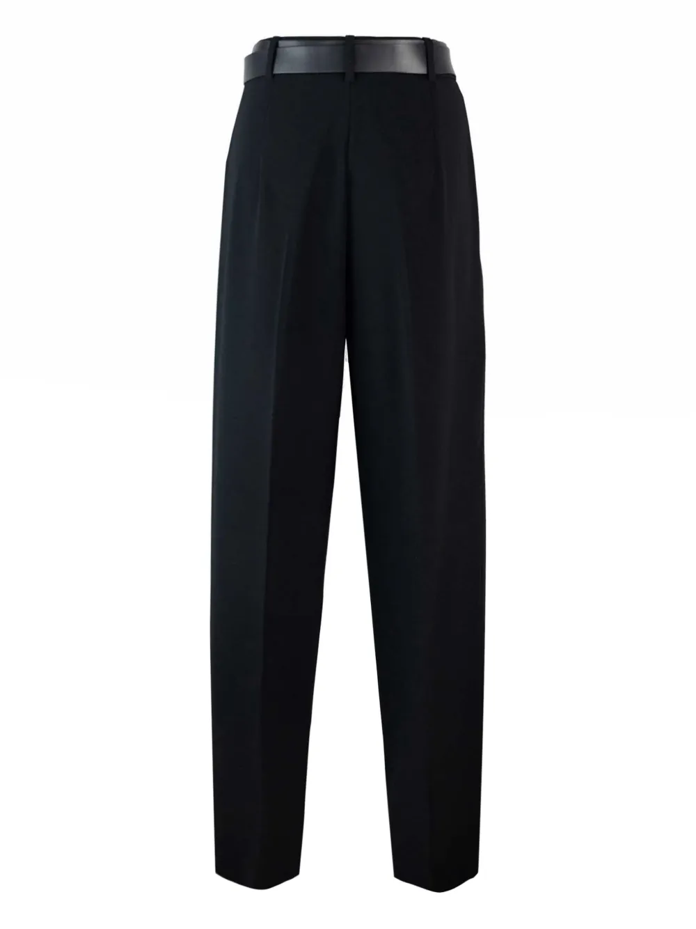 Max Mara belted straight trousers - Zwart