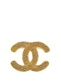 CHANEL Pre-Owned 20th Century Gold Plated CC Brooch costume brooch