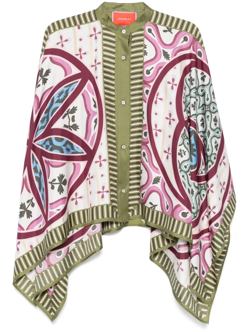 La DoubleJ Foulard blouse Groen