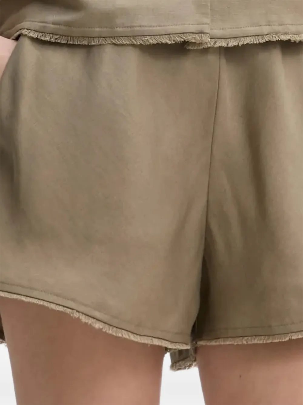 Elasticated Frayed Shorts