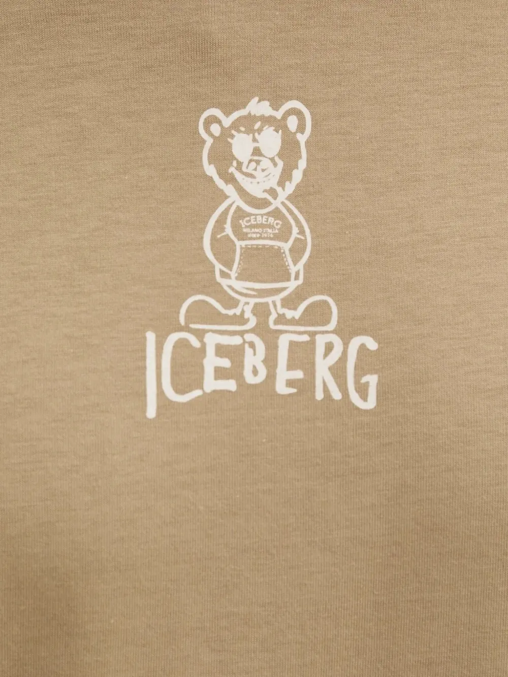 Iceberg T-shirt met logoprint Bruin
