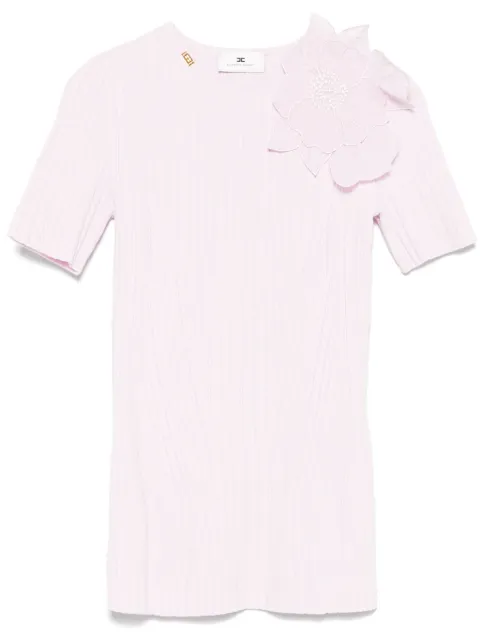 Elisabetta Franchi floral-appliqué top