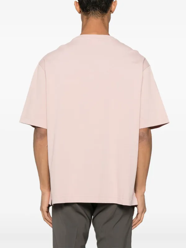Tシャツ・カットソー MAISON KITSUNE Bold Fox Head Patch Fleece Polo Shirt Pink Cl BOLD FOX HEAD PATCH OVERSIZE TEE SHIRT | Maison Kitsuné