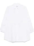 DONDUP embroidered shirt dress - White