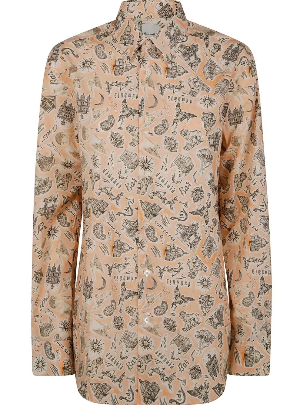 PS Paul Smith Blouse met all-over print Beige