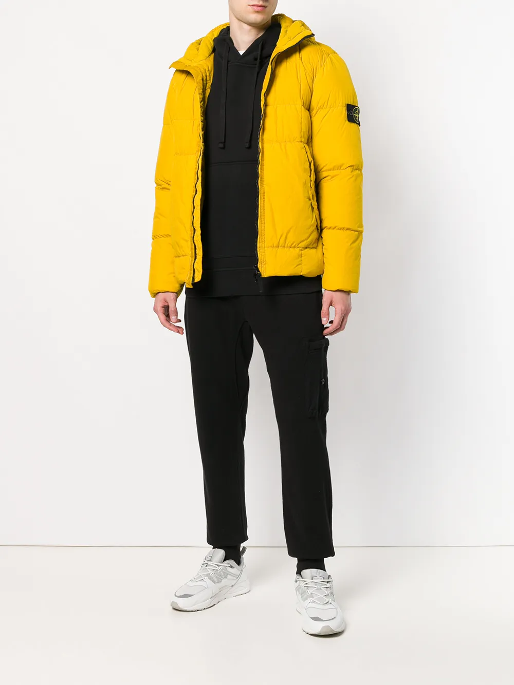 Stone Island gewatteerde jas - Geel