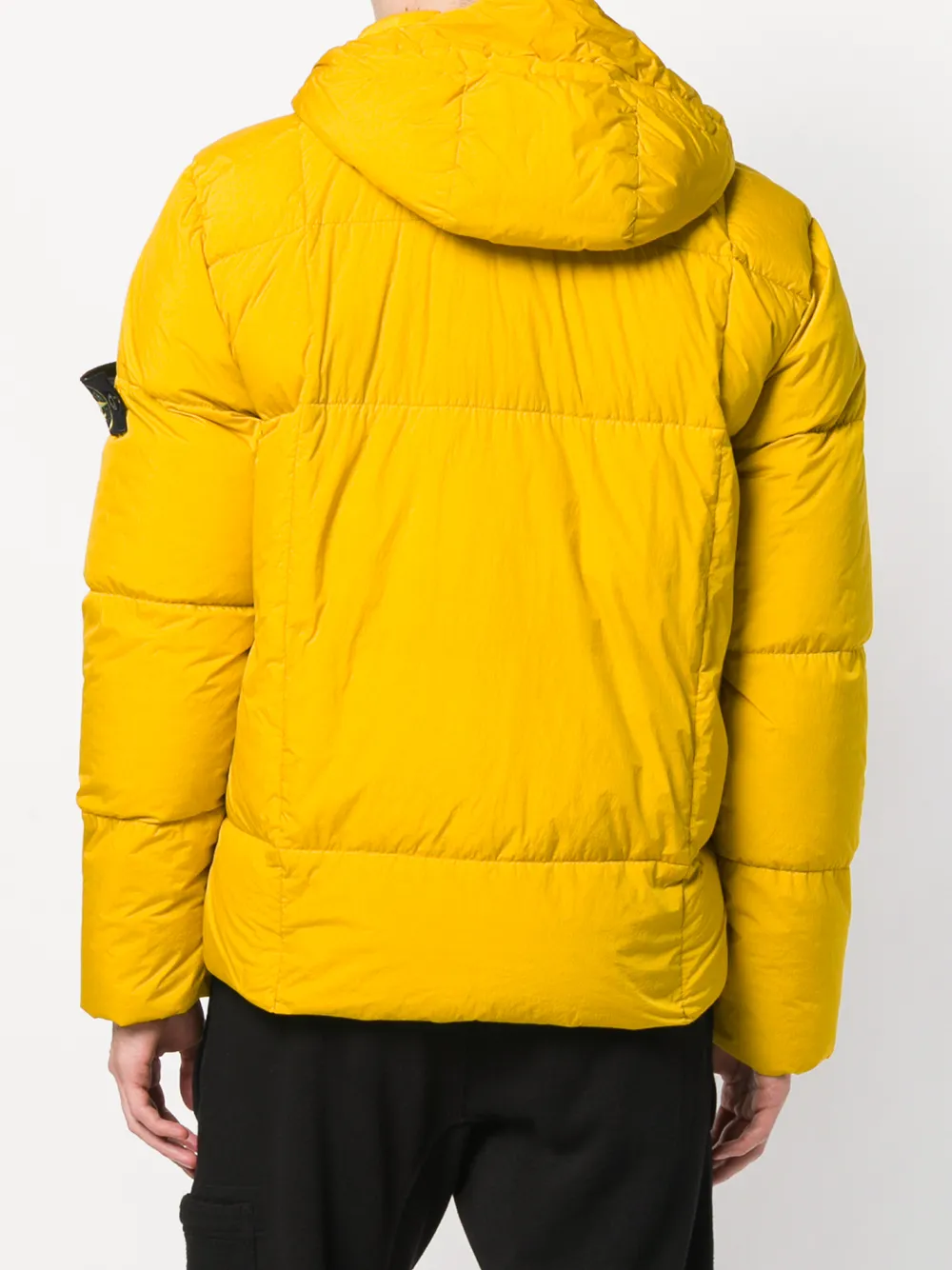 Stone Island gewatteerde jas Geel