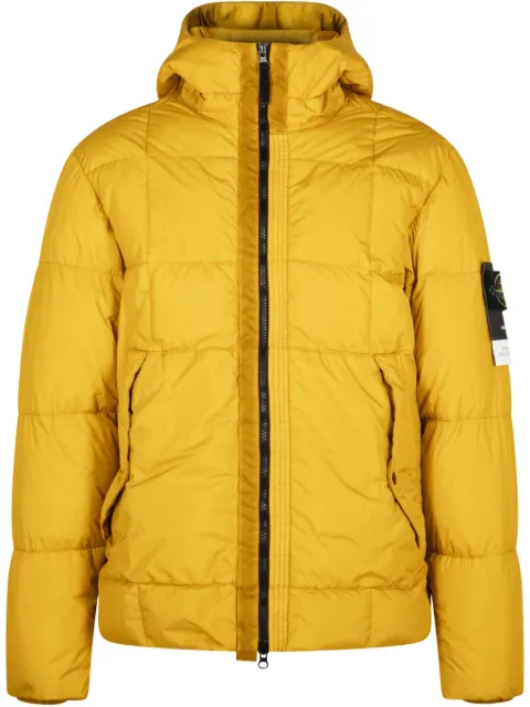 Stone Island crinkled "Mustard" padded jacket