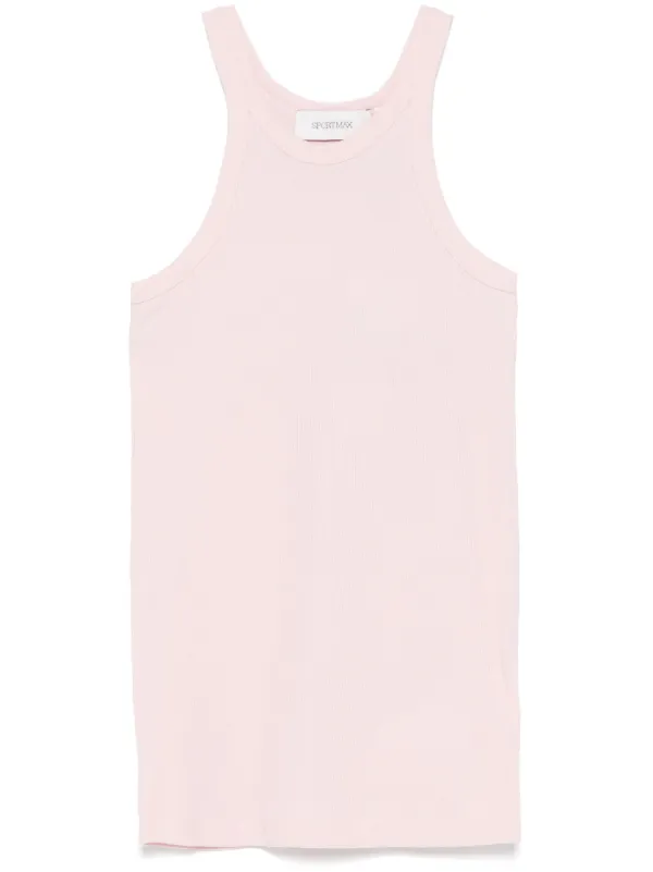 GANNI スパンコールタンクトップ ピンク GANNI/ガニー】タンクトップ Soft Cotton Rib Tank Top A1050049