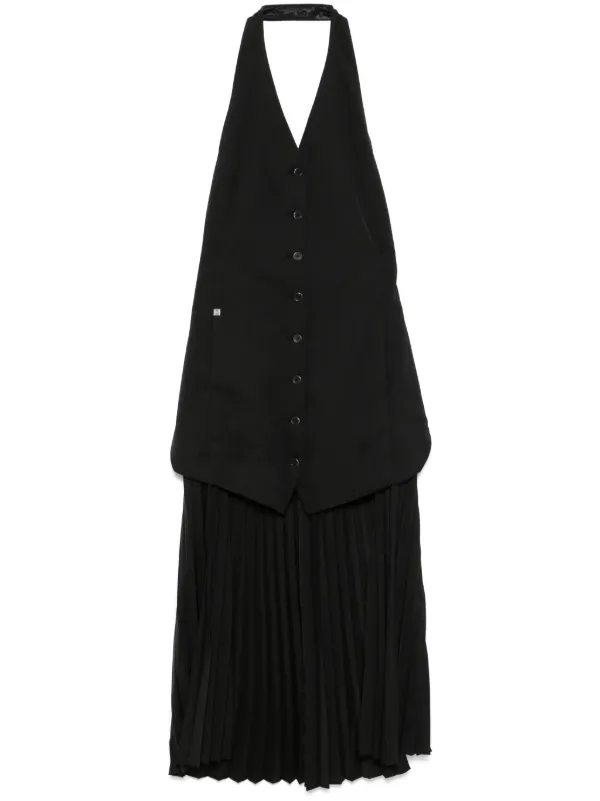 helmut lang halter dress Helmut Lang Mesh Halter Bodycon Midi Dress